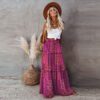 Bohemian Style Loose Casual High Waist Long Skirt