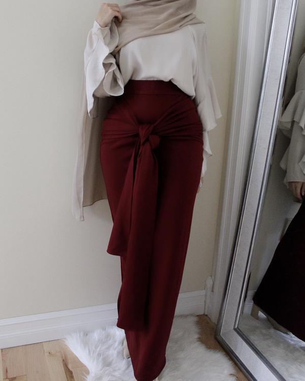 a3de39b7-5237-4e25-b7cb-e090c7acfb70.jpg Women's Solid Color Muslim Hip Skirt