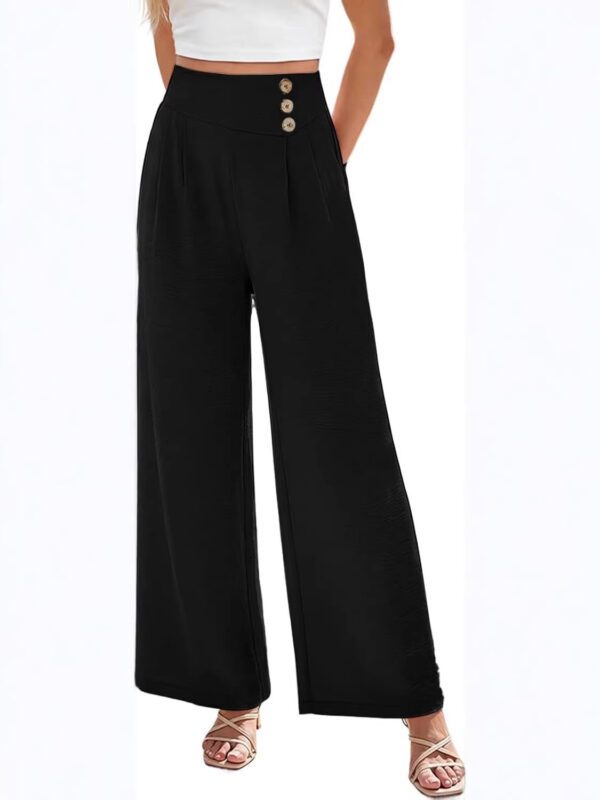 2026 Amazon Cotton And Linen Loose Casual Pants With Pockets, Solid Color Trendy Casual Pants, Linen Wide-Leg Pants For Women, Summer