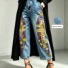 a51eb278-9324-402b-b733-846c488d82ed.jpg Mid-rise Wide-leg Denim Capri Pants