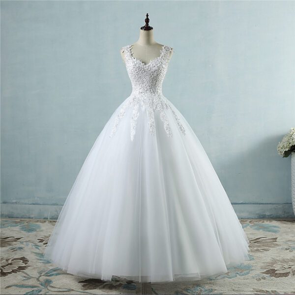 a5529843-d8b0-4d29-a80f-e22adfacc489.jpg High Waist Wedding Dress With Deep V-neck
