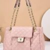 a6ecb2b4-497a-49ac-81f2-6290cd3cf142.jpg Women's Solid Color Simple Embroidery Thread Rhombus Large Capacity Chain Shoulder Messenger Bag