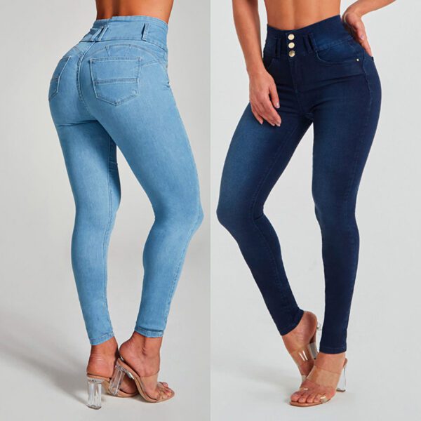 a7aeed15-0f1b-4d8b-b1f9-5446726aa247.jpg High Waist Jeans Women's Skinny Trousers Tight Stretch Shaping And Hip Lifting Pants