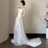 a8ce37db-09b8-47fb-9a4a-e270c2d4631b.jpg Satin Lace Wedding Veil Tube Top Fishtail Wedding Dress