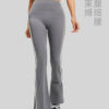 Juyitang's New Stripesd Bell-Bottom Pants Running Nude Elastic Sports Fitness High-Waist Hip-Lifting Yoga Pants For Women