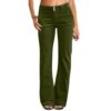 Hot-selling Women's Pocketed Elastic Waist Twill Cotton Pants, High-waisted, Comfortable, Slim-fit, Formal And Casual Wide-leg Pants