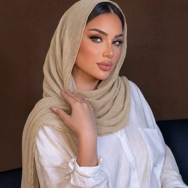 ad414b6b-c4ec-4128-a9bf-a4bef3aaae44.jpg Cross-border Arrival Rayon Crinkle Chain-pattern Fringed Long Scarf