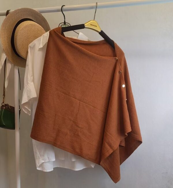 Versatile Slouchy Knit Vintage Womens Shawl With A Sophisticated Touch