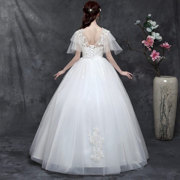 b78a2bda-23b8-4bd6-9cbe-8bc8c53ae7b1.jpg Large Size Wedding Dress Fat Bride Married Master Wedding Dress Was Thin And Simple Studio Covering Arms