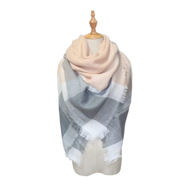 b86076a8-da1a-4731-bc13-9b32739f49ff.jpg Plaid-print Versatile Neck Scarf Shawl