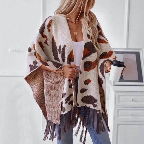 ba28e602-b546-4ff3-ad46-74d1ba8f0b6f.jpg Drizzle-Color Leopard-Print Knitted Tassel CapeShoulder Wrap For Women