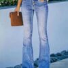 baccbaf8-f476-4dc9-aa9d-9abf751e8002.jpg High Waist Bell Bottom Jeans Trendy Wear Washed Out Street Style Women's Denim Pants