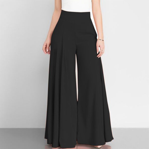 In-Stock Foreign Trade 2026 Ebay Aliexpress Wish Spring Ol Women's Solid Color High-Waisted Wide-Leg Pants Thin Casual Pants