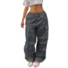 bbbcddf0-0f04-42de-a591-3f56e93cc69f.jpg Casual Cargo Pants For Women Solid Color Drawstring Pocket Design Fashion Street Trousers Girls