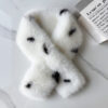 Natural Spotted Leopard Print Plush Cross Neck Scarf With A Korean-style Gentle Style For Autumn And Winter Daily Outings