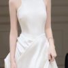 bd11f70e-48a1-4336-b57a-1565176b0e8b.jpg French-style Strapless Lightweight Wedding Dress Chic And Luxe Satin