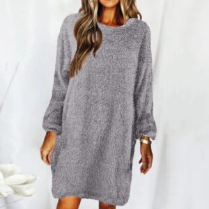 bd278faa-fcff-4eba-a253-641b072aaea5.jpg New Style Loose Long-sleeved Plush Sweater Dress