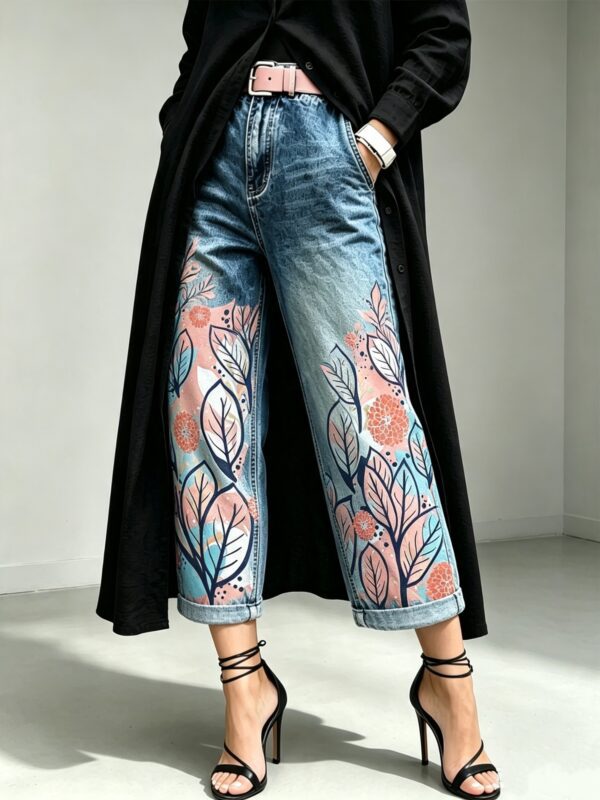 bd9d052e-5ada-4afe-9fb4-15779ff4c5e2.jpg Mid-rise Wide-leg Denim Capri Pants
