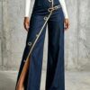 Women's New Irregular Straight-Leg Denim Trousers