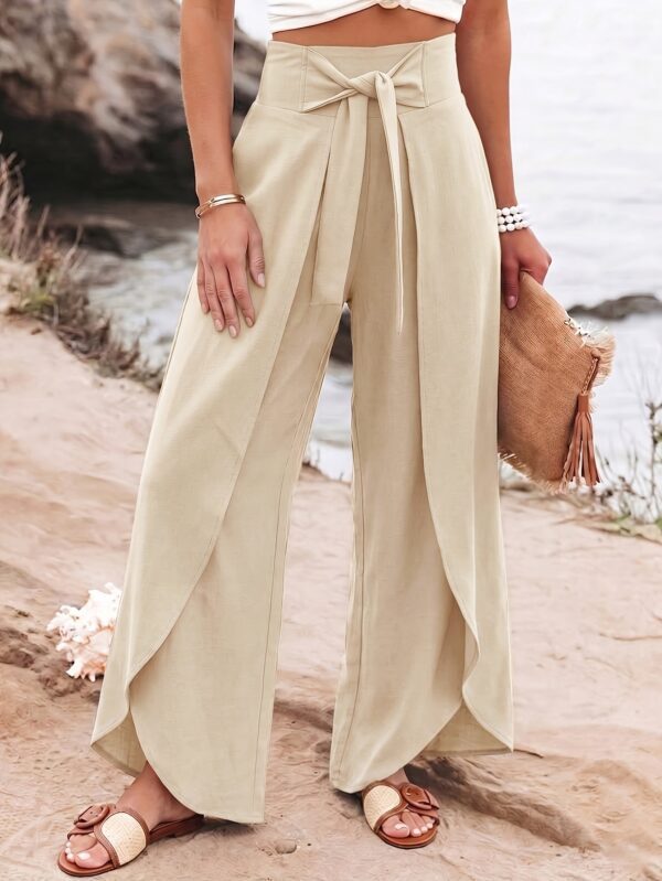 bfcd11bb-2d66-4e7b-b381-0fc726f5a83b.jpg Womens Vacation-Ready Solid-Color Draping Pants