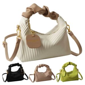 c089ea4a-d64f-4afe-a0a9-eb740365c4b5.jpg Women Fashion Crossbody Bag PU Leather Pleated Cloud Small Tote Bags Casual Simple Elegant Temperament Messenger Bags