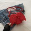 c09597aa-868a-4f62-9715-6b767a0afe17.jpg Heart Shape Bag Strap Design Bat Wings One Shoulder Crossbody Bag