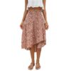 Floral Skirt Holiday Skirt Irregular Print Skirt