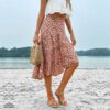 Floral Skirt Holiday Skirt Irregular Print Skirt