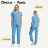 c4e4dac4-5617-49ac-ba19-f7a53c1a09b1.jpg New Solid-color Straight-leg Work Uniform Pants With Zipper For Doctors And Nurses Surgical Scrubs