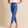2026 European And American Women's Clothing Amazon Independent Station Fashion High Waist Solid Color All-match Elegant Casual Women's Pants