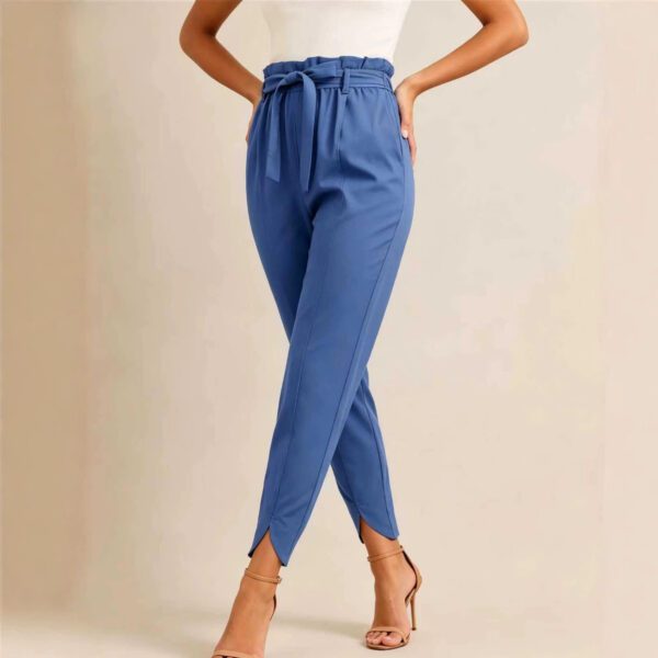2026 European And American Women's Clothing Amazon Independent Station Fashion High Waist Solid Color All-match Elegant Casual Women's Pants