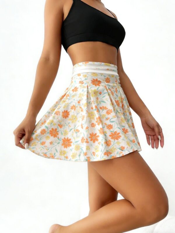 European And American Women's Cross-Border Hot-Selling New Summer Short Skirts, Printed Half Skirts, Anti-Exposure Skirt Pants, Outdoor Sports Yoga Wear