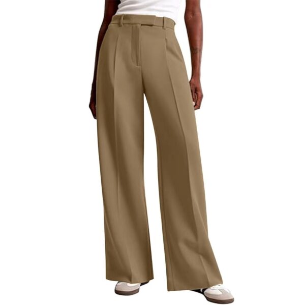 Amazon High Waist Drape Solid Color Wide Leg Pants Foreign Trade Europe And The United States Loose Casual Straight Tube Women's Business Suit Pants Women