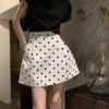 Short High-waisted Umbrella Skirt With Bud-shaped Design