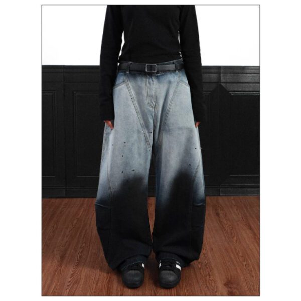 c9d6b4b5-8e8e-474d-9f1a-6e031afc07d5.jpg American-style Vintage Washed Ombre Tie-dye Bootcut Jeans