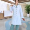 White Coat Fashionable Women's Long Sleeves
