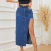 cc2037fa-67a2-4b35-81cc-4a5ba4f8dfb8.jpg Women's Fashion Irregular Hollow-out Stitching Denim Long Skirts