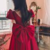 ce17f0c2-da18-4ac5-a11c-8fcb9c25e16c.jpg Winter Wine Red Engagement Daily French Princess On The Run Satin Dress