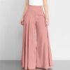 In-Stock Foreign Trade 2026 Ebay Aliexpress Wish Spring Ol Women's Solid Color High-Waisted Wide-Leg Pants Thin Casual Pants