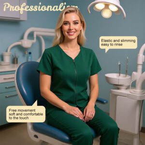 d05babd5-8e64-40c9-8acc-5aae8fad2333.jpg New Solid-color Straight-leg Work Uniform Pants With Zipper For Doctors And Nurses Surgical Scrubs