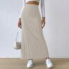 Slit Long Sheath Skirt Women's High Elastic