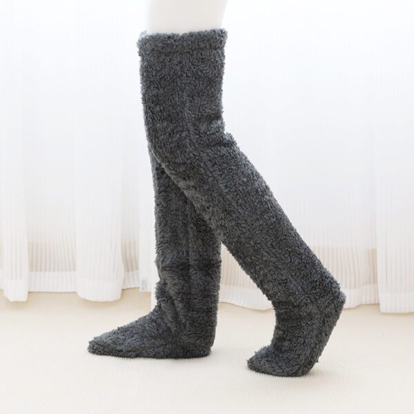 d1560f3c-f0fe-4ce7-a179-a34b4d0e0b13.jpg Over Knee High Fuzzy Long Socks Winter Warm Cold Leg Knee Joint Cold-proof Stockings Home Floor Sleeping Socks