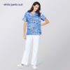 d16f0766-46d6-4605-adc2-0b4716ac094a.jpg Printed Surgical Gown Polyester Cotton Short Sleeve Doctor Nurses' Uniform Children's Beauty Salon Split Suit