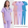 d19746a7-9cf1-428a-a059-62972f740df4.jpg Stylish Casual Scrub Set For Women Long- Or Short-sleeve Doctor And Nurse Uniform
