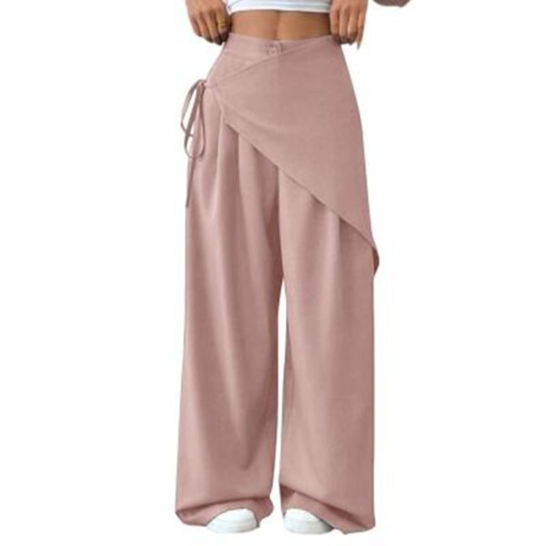 Irregular Suit Pants For Women 2025 Southeast Asia Cross-Border New Design Loose Slimming High-End Wide-Leg Pants For Women
