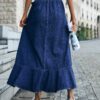 Ladies Fashion Casual Denim Skirt Women