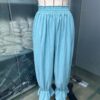 2026 Summer New Cross-Border European And American Style Loose Casual Cotton And Linen Ruffle Lantern Pants For Women