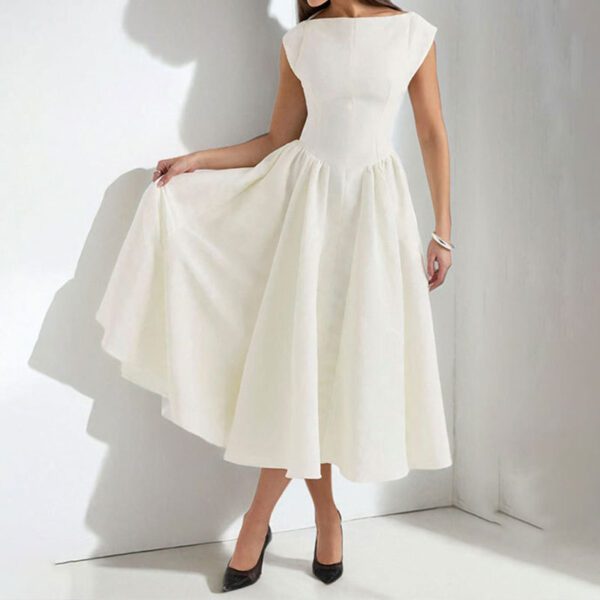 European And American Foreign Trade Women's Clothing, Women's Summer Dresses, French-Style Light Luxury Niche Mid-Length Dresses