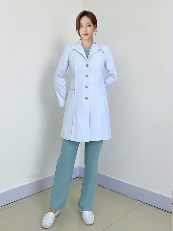 White Coat Fashionable Women's Long Sleeves