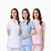d77ec14b-2014-4bf3-8bb7-024b73a45411.jpg White Coat With A Western-style Collar For Medical Staff Winter Uniform Set